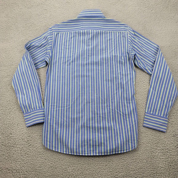 America Eagle Shirt Mens XS Blue Striped Vintage Fit Button Up Classiccore Logo - Picture 3 of 13